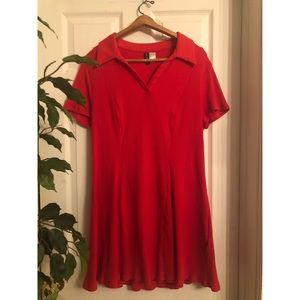 H&M Divided Red Polo Collar Tennis Dress
